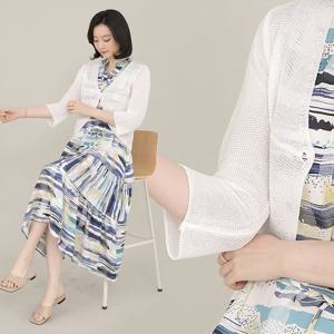 애비뉴투지 엄마옷 여름 미시 망사 숏 볼레로 가디건 J07103