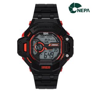 네파 랩타임 스탑워치 듀얼타임.방수 레져 스포츠시계 N348_BKRD
