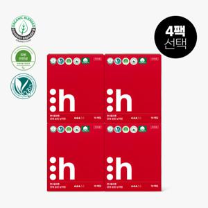 [4팩] 한나 올코튼 중형 유기농커버 순면 생리대 4팩(10p) 40개입