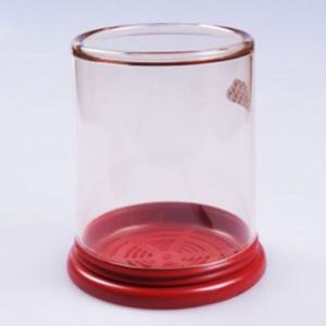 빗통 수납함 소품함 보관통 화장대 수납통 투명 원형