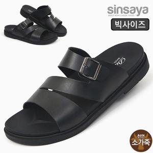 [신사야]신사야 삼선버클 소가죽 빅사이즈 슬리퍼 SSY2072