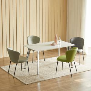 [헤닝] 레아 12T 통 세라믹 4인 식탁세트