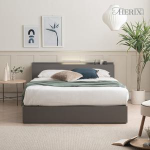 더릭스홈 세틴느 LED조명 + USB충전 침대프레임 퀸(Q)