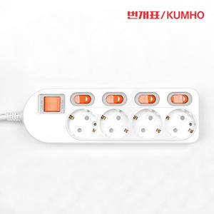 금호전기 번개표 멀티탭 개별형 4구 5M 멀티콘센트 국내제조