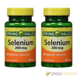 스프링벨리 셀레늄 200mcg 100정 2팩 Spring Valley Selenium
