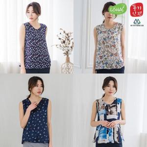 풍기인견 외 여성 9부/7부/반팔/민소매 블라우스 택1