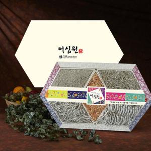 [어심] 함지함2호(볶음용멸치+조림용멸치(특)+조림용멸치+국물용멸치 각200g+꽃새우90g)