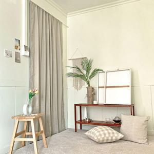 코코 브라운 도어 가리개 커튼 / 책장가리개 / 패브릭파티션