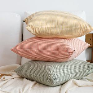 데코토닉 상큼체크 쿠션커버(컬러3종)