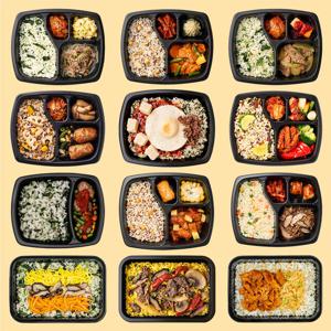 굿스푼 나물비빔밥 반찬도시락 12팩 저당식단 배달