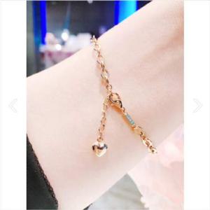 미니골드 14K 18K 할로우 통통하트 팔찌 BNKM4381