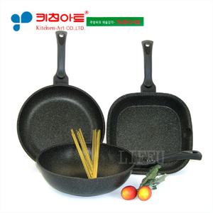 키친아트 아르떼(양면골드마블)은나노사각후라이팬3종SET(27+28+