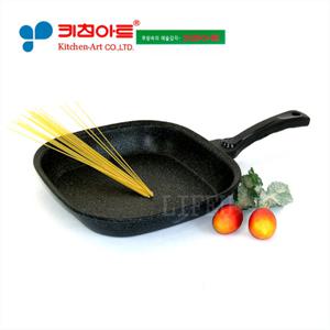 키친아트 아르떼(양면골드마블)은나노사각팬27CM