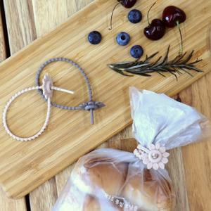 우디핑크 실리콘 밀봉타이 봉지끈 4P