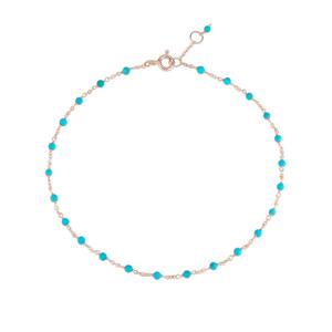 [도로시] 18k 벨루아 터키석 발찌(천연석)
