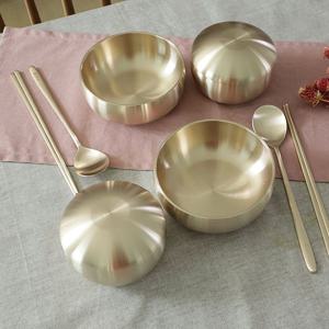 명성유기 방짜 고궁 2인 단반상기 놋그릇세트