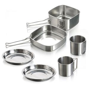 퀸센스 스텐 IH 커플 캠핑 코펠 6P세트