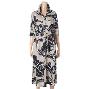 [마리아니]베이지검정무늬원피스 DSKMOP01