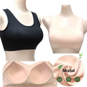 소프트 모달 브라탑 캡나시 노와이어 일체형 빅사이즈 M-XXL