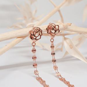 오팔하우스 14k 장미 이태리체인 드롭 귀걸이 OPNIE3931-1