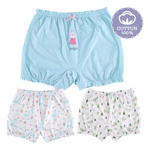 순면 100% 여아동 사각팬티세트 3매입 주니어 드로즈 어린이