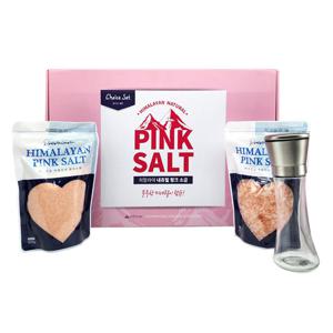 히말라야 핑크솔트 소금 3p 스텐 그라인더 선물세트