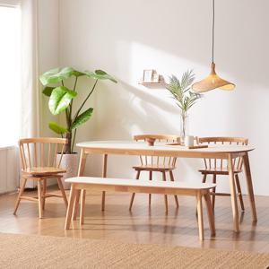 나무뜰 보노 1800 HPM 타원형 원목 식탁 테이블 CNM105C (착불)