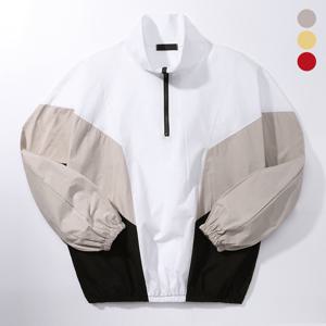 [후앙스] 오버핏 3단배색 아노락점퍼 BNJP1201