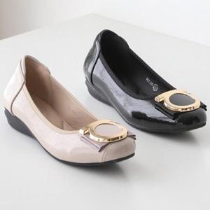 [더힐슈즈] 에나멜 여성로퍼 플랫슈즈 단화 1cm/2color