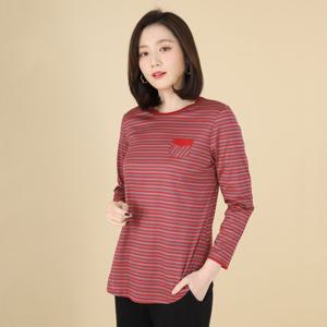 애비뉴투지 엄마옷 천연섬유 실켓면 봄 가을 긴팔 티셔츠 A01121