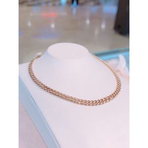 (40CM) 미니골드 14K 할로우 커브 체인2 목걸이 NNKM4248