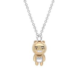 [카카오 프렌즈]미니골드 실버 라이언 무빙 키즈목걸이 NLKM1083