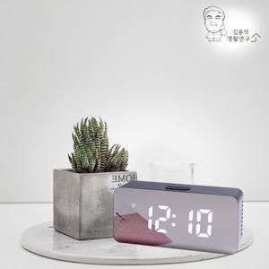 LED 미러 탁상시계(A형) 알람시계 LED시계 무소음
