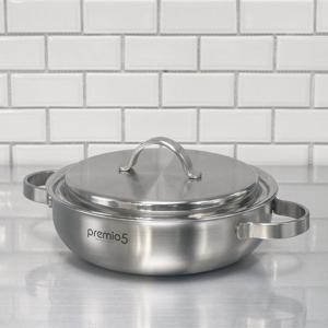 키친아트 프리미오 스텐 통5중 냄비 전골 24cm