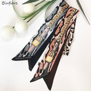 [블루피오레] 호피 체인 트윌리 롱타이 스카프 AF3923