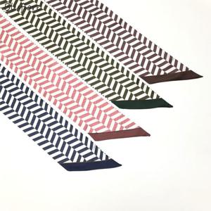 [블루피오레] 격자무늬 양면 트윌리 스카프 AF3934