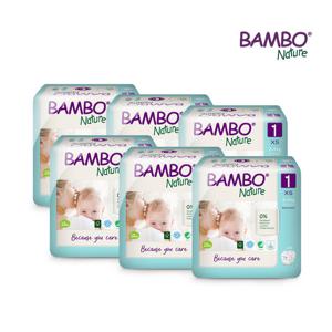 밤보그린 기저귀 1단계 밴드형 22매x6팩 1박스