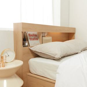 도로시 LED조명 3단 수납침대 SS(콘센트)+7존 독립매트리스