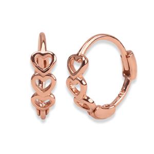 [엘렌쥬얼리]14K 하트 라인 원터치 금 귀걸이