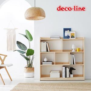 데코라인 코넬 웰 자유자재 1200 3단 원목 책장 DDR089C (착불)