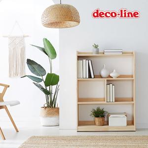 데코라인 코넬 웰 자유자재 900 3단 원목 책장 DDR088C (착불)