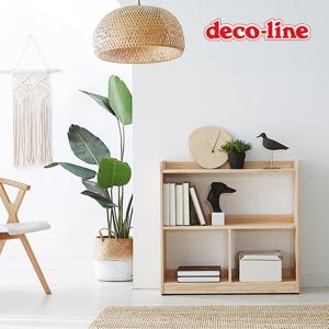 데코라인 코넬 웰 자유자재 900 2단 원목 책장 DDR085C (착불)