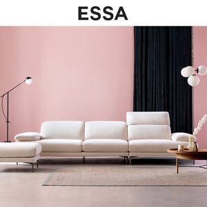 [GS단독][쿠션&상품권증정] 에싸 에블린 4인 헤드기능 카시미라 패브릭 소파+스툴 / 상품권 증정