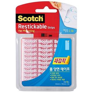 오피스 3M 스카치 재접착 폼 양면 테이프 R101