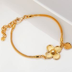 [도로시] 24k 순금 럭셔리 럭키 클로버 팔찌 11.25g+18k장식