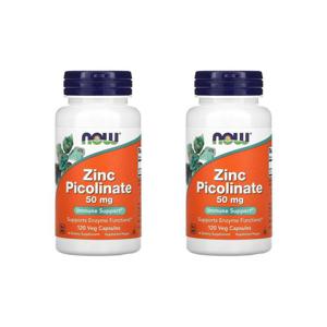 나우푸드 징크 아연 피콜리네이트 50mg 120베지캡슐 2팩 NOW Foo
