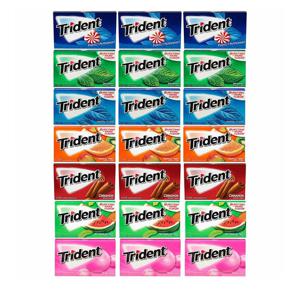 Trident 트라이던트 무설탕 슈가 프리 종합팩 7맛 각3팩 총21팩