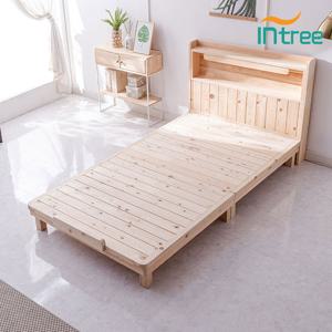[인트리] 파인 편백나무 평상침대 퀸 프레임