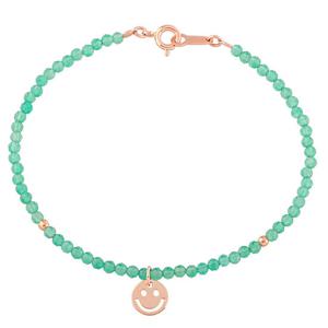 [더스톤즈] GS 단독특가 14K 스마일 원석 팔찌(그린 오닉스)