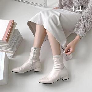 [에피소드블랑] 20대 30대 여성 가죽 앵클부츠 3.5cm